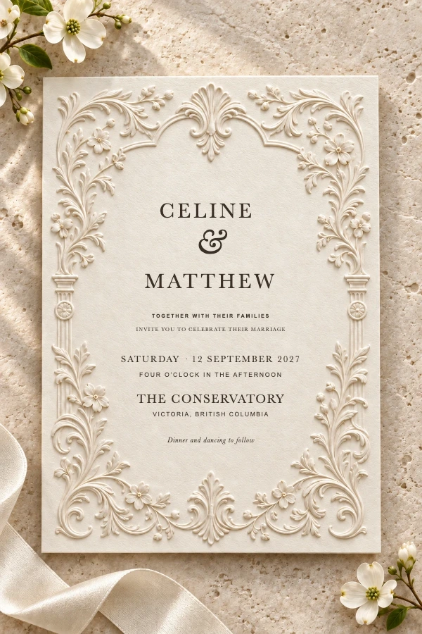 Heirloom Formal invitations design